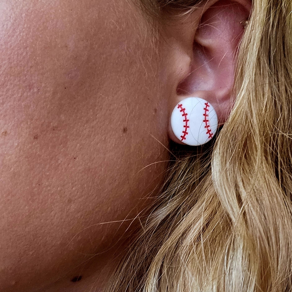 Baseball Stud Earrings